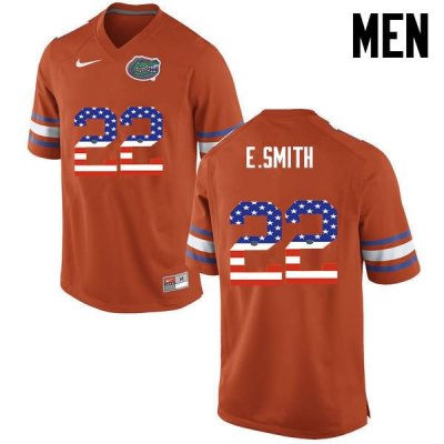 Men's Florida Gators #22 Emmitt Smith NCAA Nike Orange USA Flag Fashion Authentic Stitched College Football Jersey BXJ2562FL